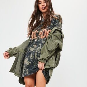 AC/DC Tye Dye | Acid Wash | Bleached | Tee Shirt Dress